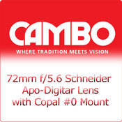Cambo 72mm f/5.6 Schneider Apo-Digitar Lens with Copal #0 Mount