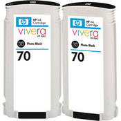 HP / Hewlett-Packard HP 70 Photo Black Ink Cartridge Twin Pack