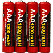 CTA Digital AAA NiMH (1200mAh) Rechargeable Batteries - 4 Pack