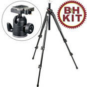 Manfrotto by Bogen Imaging 055XPROB Tripod Legs (Black) with 488RC2 Midi Ballhead
