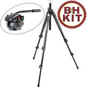 Manfrotto by Bogen Imaging 055XPROB Pro Tripod Legs with 501HDV Fluid Video Head - Supports 13.2 lbs (6kg)