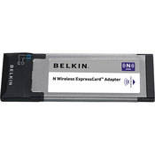 Belkin N Wireless ExpressCard Adapter - Draft 802.11n, 802.11b/g