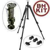 Bogen / Manfrotto 055XWNB Tripod Legs (Black) with 3265 Grip-Action Ballhead