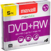 Maxell DVD+RW 4.7GB, 4x Disc (5)