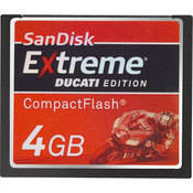 SanDisk Cart�o de Mem�ria CompactFlash Edi��o Extreme Ducati (4Gb)