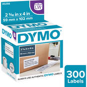 Dymo 30256 White Shipping Labels (2-5/16 x 4")