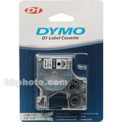 Dymo 45110 D1 Tape Cassette (Black Print, Clear Tape - 1/2" x 23