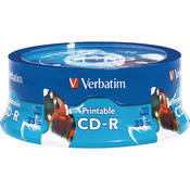 Verbatim CD-R White Inkjet/Hub Printable Disc (25)