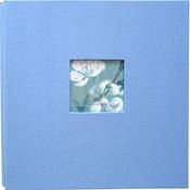 Kleer-Vu Fabric Scrapbook (Post-Bound, for 12 x 12" Photos, 20 Pages, Cyan)