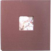 Kleer-Vu Fabric Scrapbook (Post-Bound, for 12 x 12" Photos, 20 Pages, Brown)