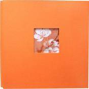 Kleer-Vu Fabric Scrapbook (Post-Bound, for 12 x 12" Photos, 20 Pages, Orange)
