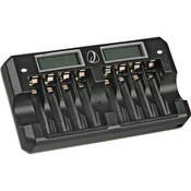 Pearstone 8-Bay AA/AAA Battery Charger with LCD Display