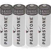 Pearstone "AA" Nickel-Metal Hydride (NiMH) 2900mAh Batteries-4 Pack