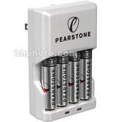 Pearstone Rapid AC Charger with 4 "AA" 2900mAh NiMH Batteries