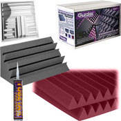 Auralex Roominators DeLuxePlus SmartPak - (Burgundy/Charcoal)