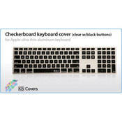 KB Covers Checkerboard Keyboard Cover for Apple Ultra-Thin Aluminum Keyboard (Clear with Black Buttons)