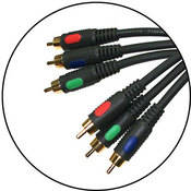 Plus 3 RCA Male to 3 RCA Male Component Video Cable (25