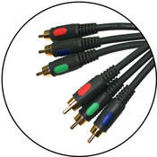 Plus 3 RCA Male to 3 RCA Male Component Video Cable (6