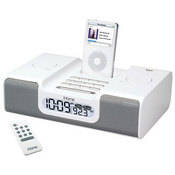 iHome IH6WRS  Dual Alarm Clock Radio for iPod shuffle (White)