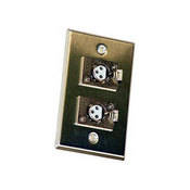 Astatic DUAL 3P XLR-F CONN ON DUPLEX WALL PLT