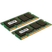 Crucial Technology 2GB (2x1GB) PC2-5300 Non-ECC DDR2 SO-DIMM Upgrade Kit for Laptop