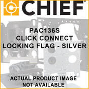 Chief PAC-136S ClickConnect Locking Flag (Silver)