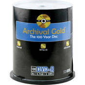 Delkin Devices DVD-R Archival Gold, Scratch Armor Recordable Disc (Spindle Pack of 100) 