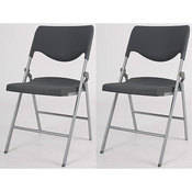 Balt Blow Mold Folding Chair (Gray) (2/Carton)