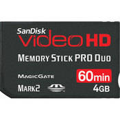 SanDisk 4GB Video HD Memory Stick PRO Duo Memory Card 