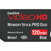 SanDisk 8GB Video HD Memory Stick PRO Duo Memory Card 