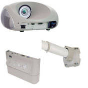 3M SCP712, XGA, 2000 Lumen, Super Close Projection System with Fixed Wall Mount and I/O Module      