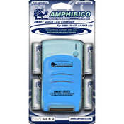 Amphibico 3-Hour AC/DC Battery Charger w/ 4 Rechargeable "AA" NiMh