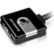 Iogear 2-Port Compact USB VGA KVM with Built-in Cables