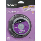 Sony 8.0cm DVD-RW Recordable Disc with Case (Jewel Spindle Pack of 10)