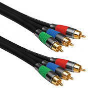 Pearstone Gold Series 3 RCA Male to 3 RCA Male Component Video Cable - 6