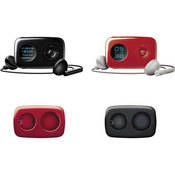 Creative Labs Zen Stone Plus 2GB MP3 Player (2 Pack)  (Red + Black) & 2 Skins (Red&Black)