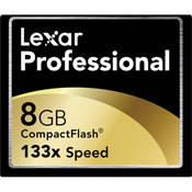 Lexar Cart�o CompactFlash Profissional 133x de 8Gb 