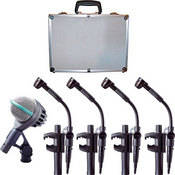 AKG Drum Set II Drum and Percussion Microphone Package with Case 