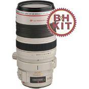Canon 28-300mm f/3.5-5.6L IS USM AF Lens w/LensCoat Lens Cover (White) & Hoodie (Black)