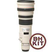 Canon 500mm f/4L IS USM AF Lens w/LensCoat Lens Cover (White) & Hoodie (Black)