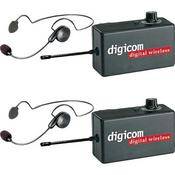 Eartec 2 R�dios de Comunica��o Digicom c/ Headsets Cyber 