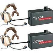 Eartec 2 Digicom Communication Radios w/ Max Single Headsets