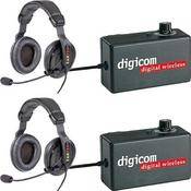 Eartec 2 Digicom Communication Radios w/ ProLine Double Headsets