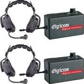Eartec 2 Digicom Communication Radios w/ Ultra Double Headsets