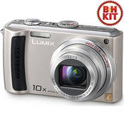 Panasonic Lumix DMC-TZ50 Digital Camera (Silver) with Deluxe Accessory Kit