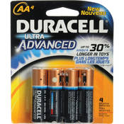 Duracell AA Ultra 1.5V Alkaline Coppertop Battery (4 Pack)