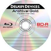 Delkin Devices BD-R Archival Gold Blu-Ray Recordable Disc in Jewel Case