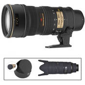 Nikon 70-200mm f/2.8 VR Lens (Black) w/LensCoat Lens Cover & Hoodie (Black) 