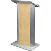 AmpliVox Sound Systems LECTERNS-HRDROCK MAPLE w/SATIN ALUMNUM