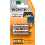 Sony AA NiMH 2500 mah Rechargeable Battery - 2 Pack